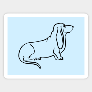 Sitting Basset Hound Magnet